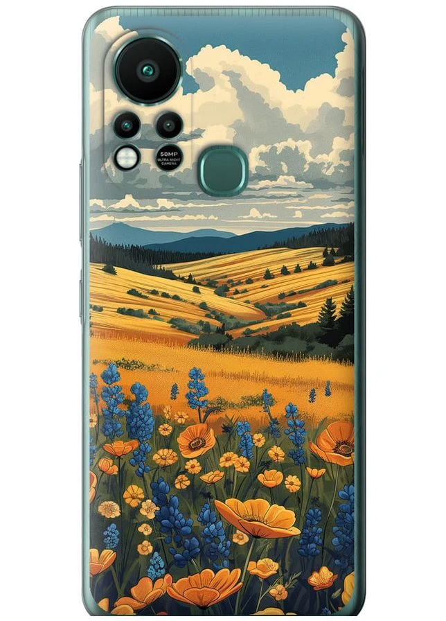Силіконовий чохол 'Українське поле' для Endorphone Infinix Hot 11S (288578028)