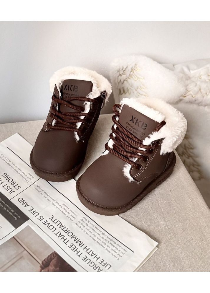 Черевики зимові дитячі колір коричневий 10987 No Brand (370499858)