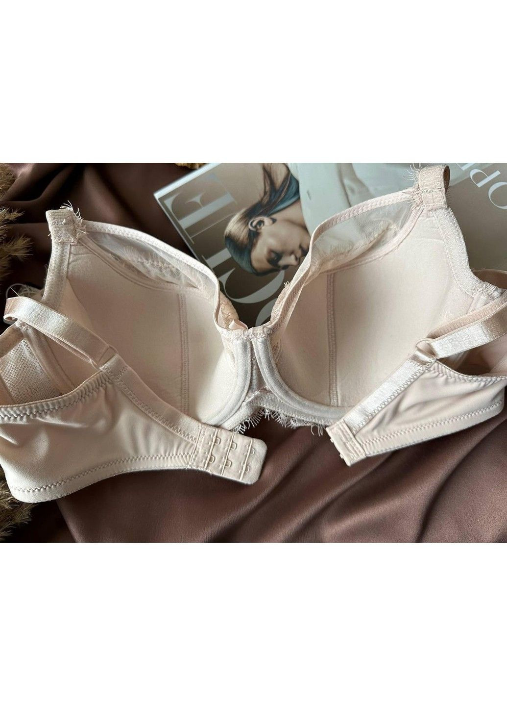 Кофейный кружевной бюстгальтер на чашку с Lanny Mode