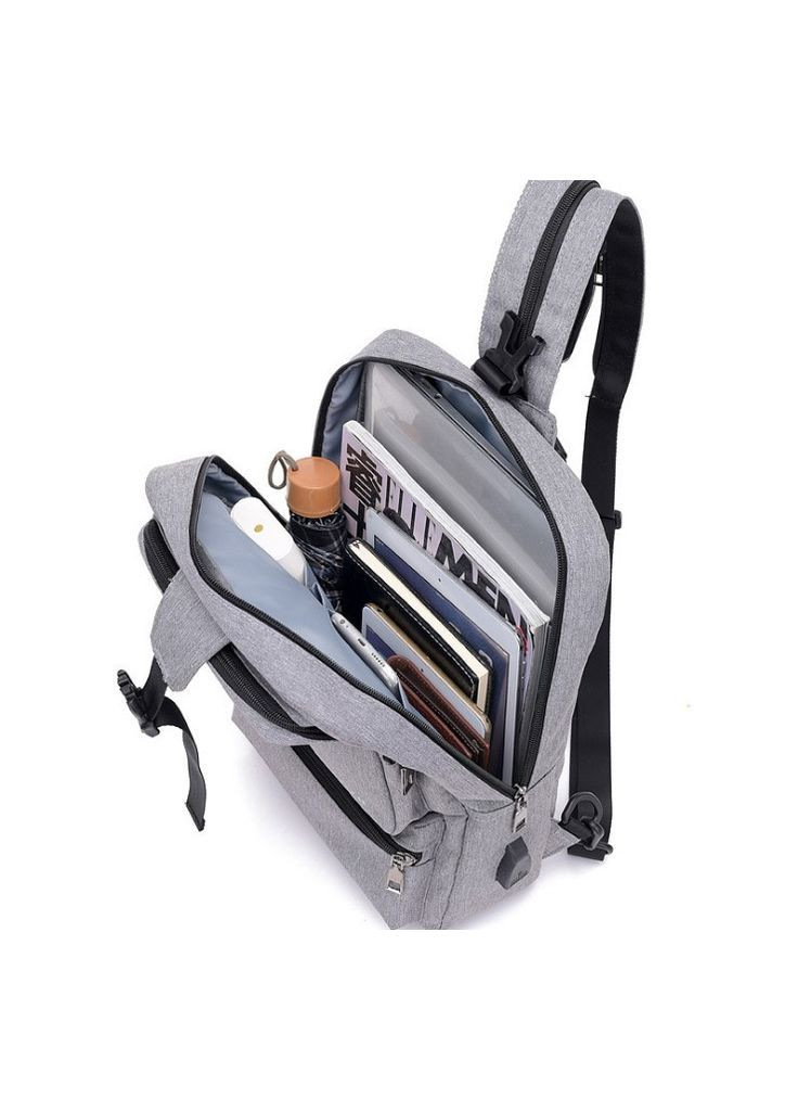 Міський рюкзак жіночий з USB-зарядкою Синій Dxyizu (297707734)