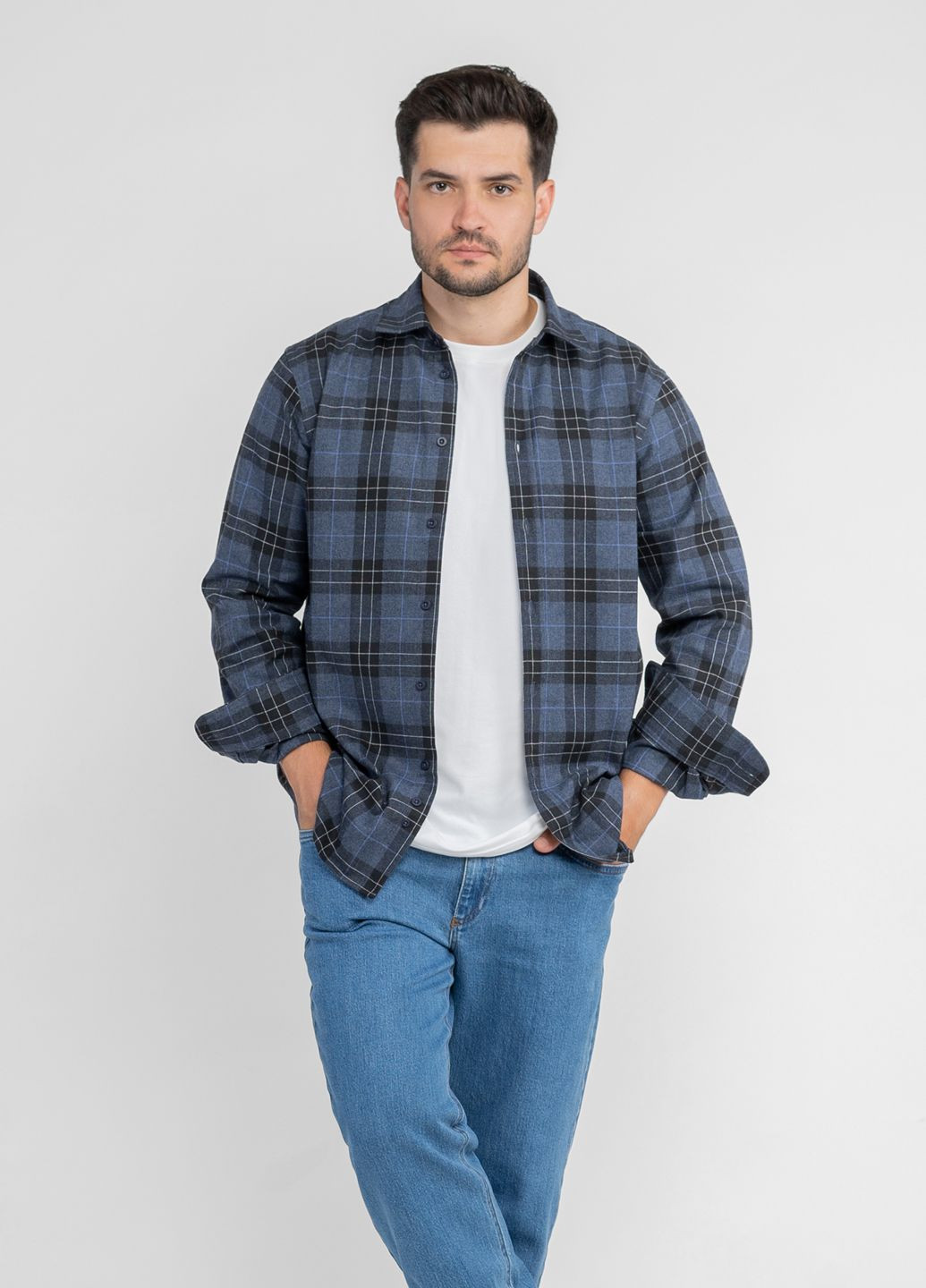 Сорочка чоловіча синя Arber RALPH.2 (362744345)