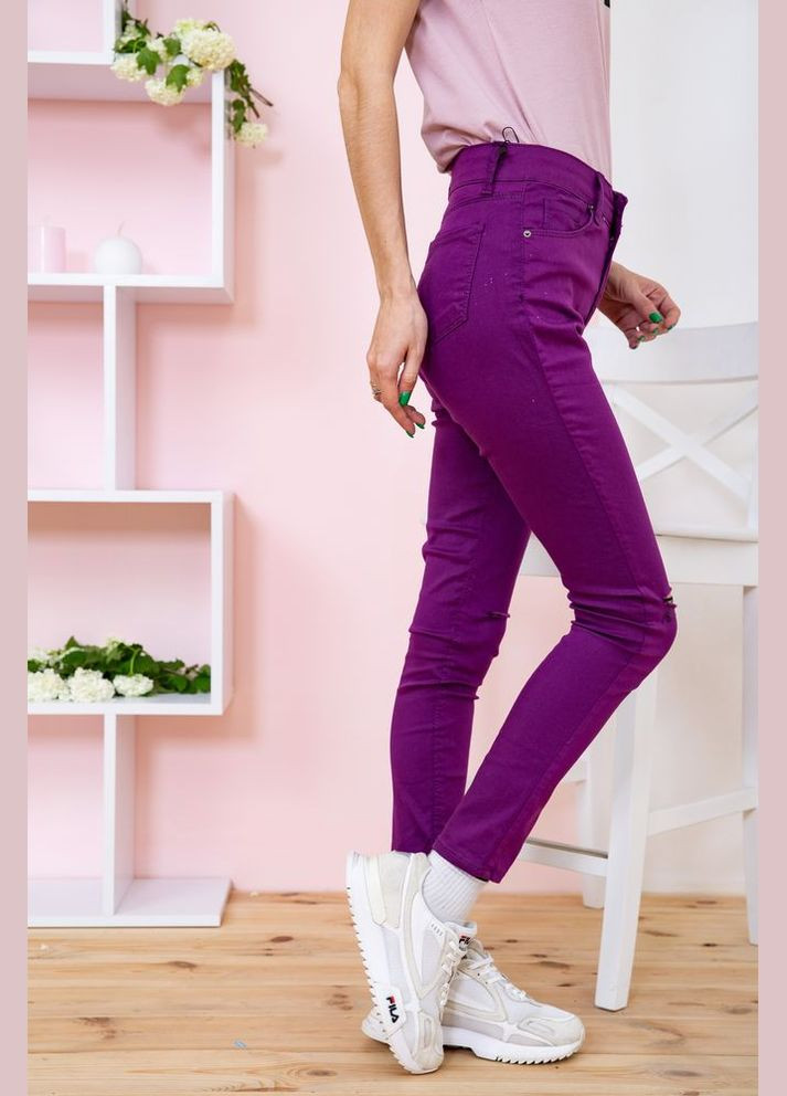 Летние женские брюки скинные, фиолетового цвета, 282F007 Time of Style (292131070)