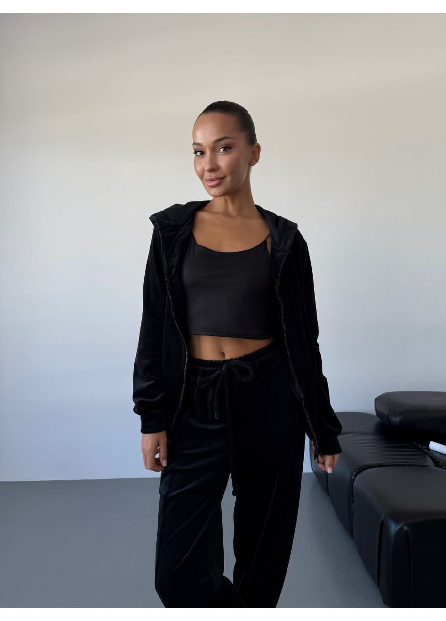 Костюм (кофта, брюки), цвет Черный Fashion (361310369)