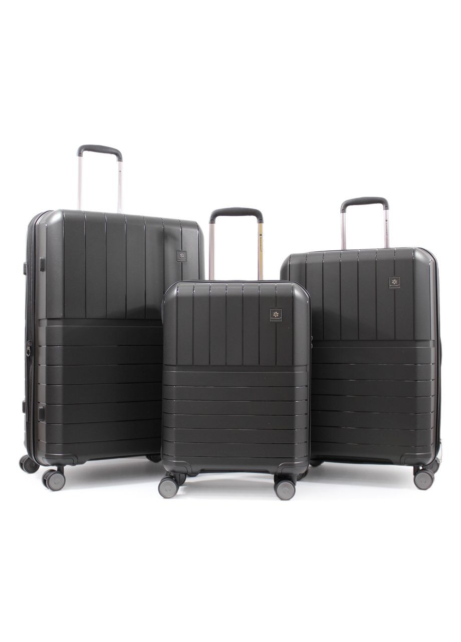 Набор чемоданов Франция (L M S-3шт) полипропилен чёрный/ 39403 Snowball (324802101)