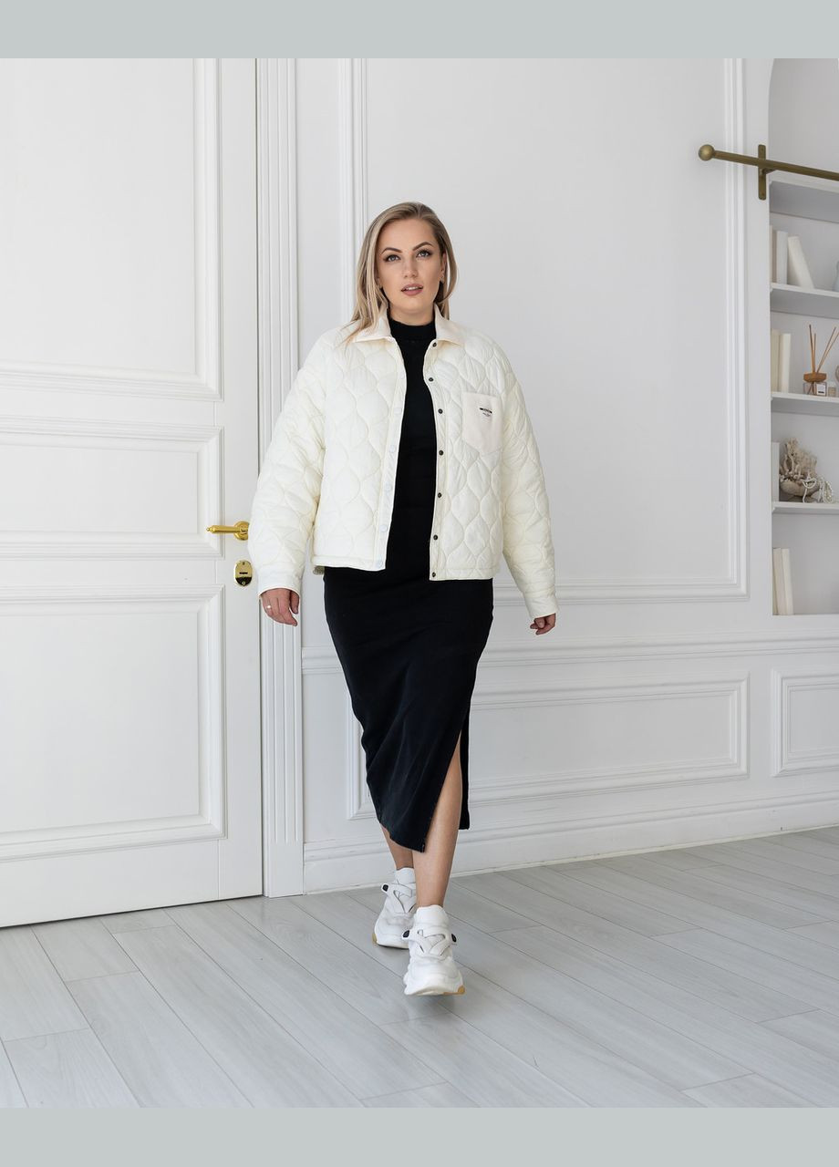 Біла демісезонна куртка кетті білий 0436 Vlavi