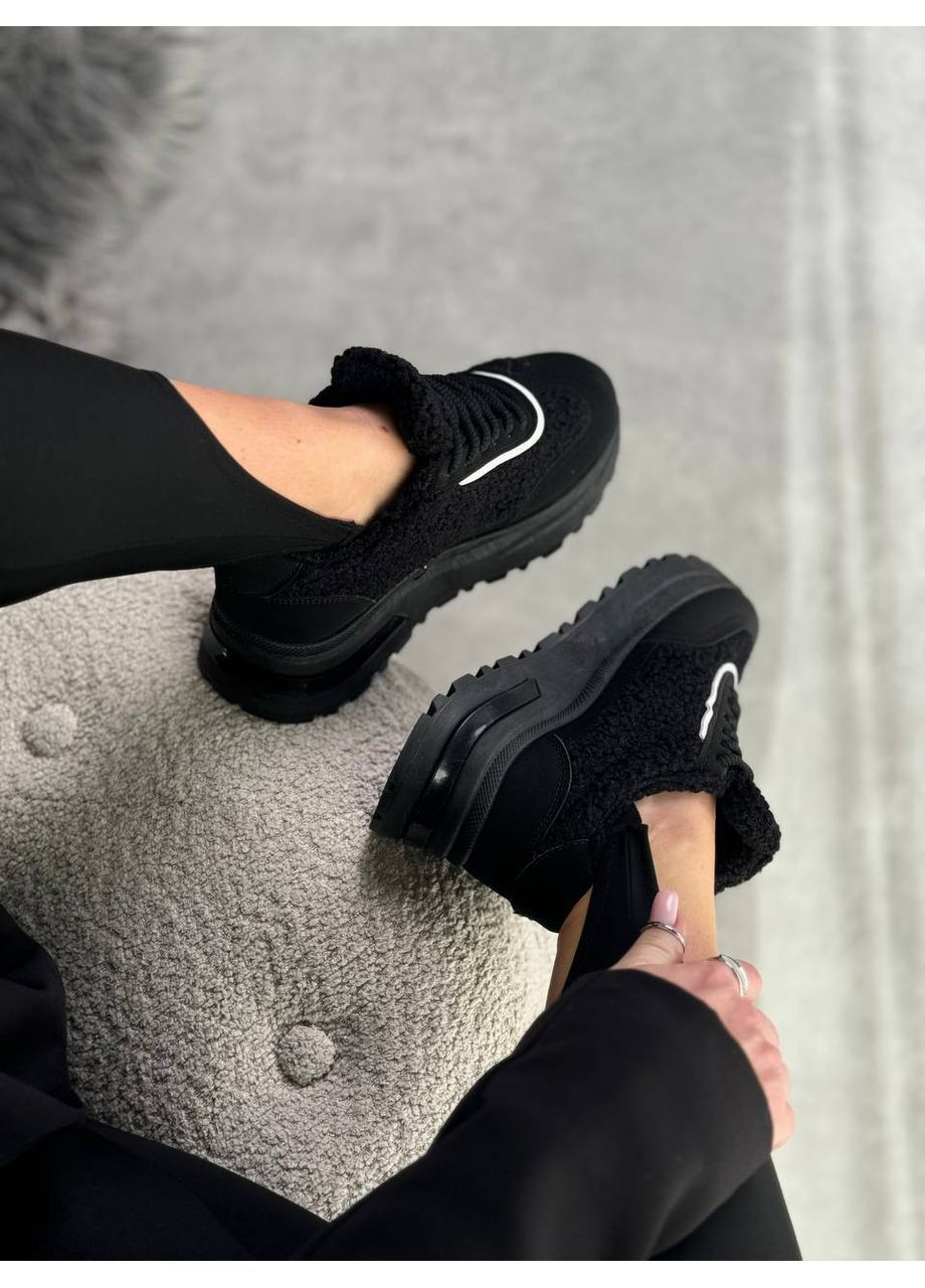 Зимові жіночі кросівки No Brand чорні зими (366290828)