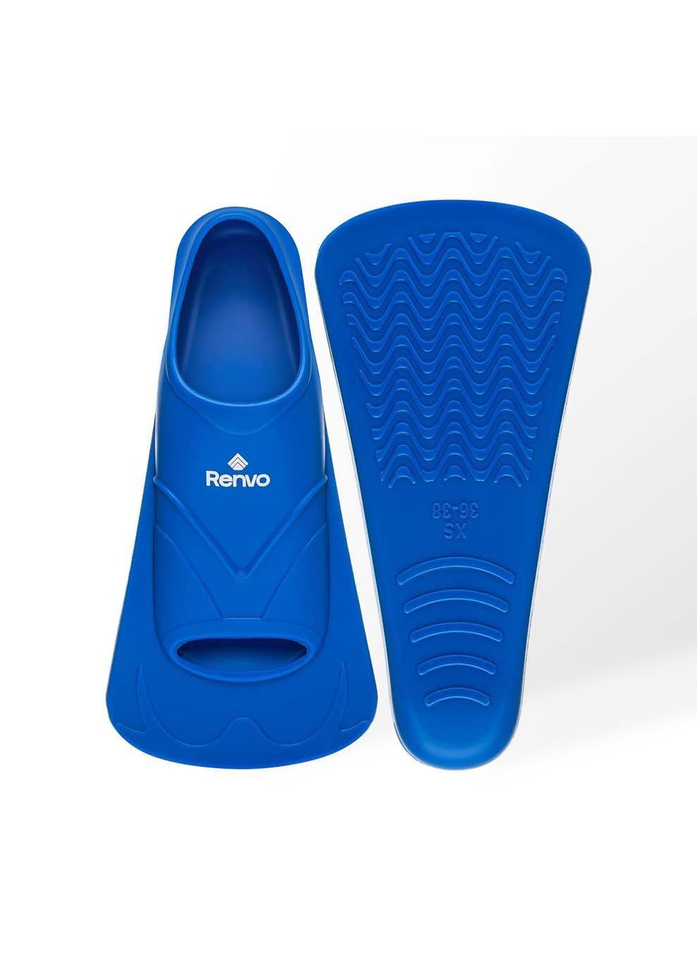 Короткі ласти для тренування в басейні Bustelo із закритою п'ятою Синій Renvo (333962183)