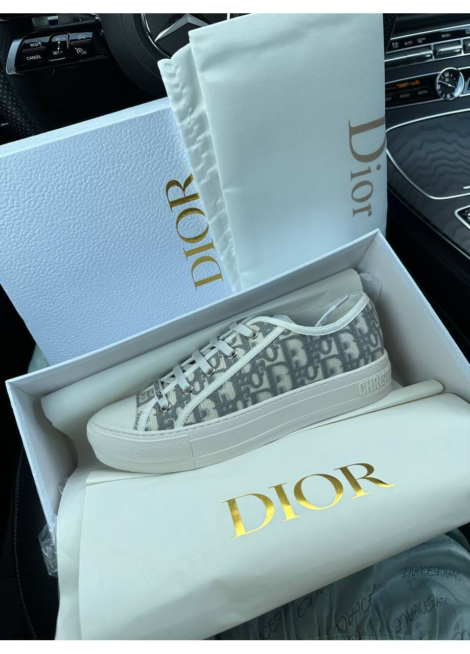 Айвори всесезонные кроссовки dior b23 low white No Brand