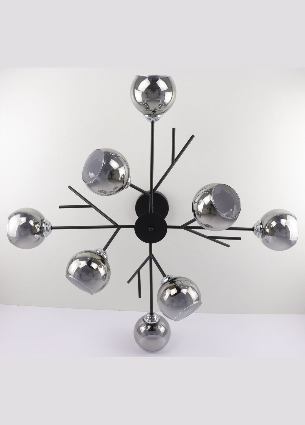 Люстра потолочная на 8 лампочек 25023 Черный 34х85х85 см. Sunnysky (364494582)