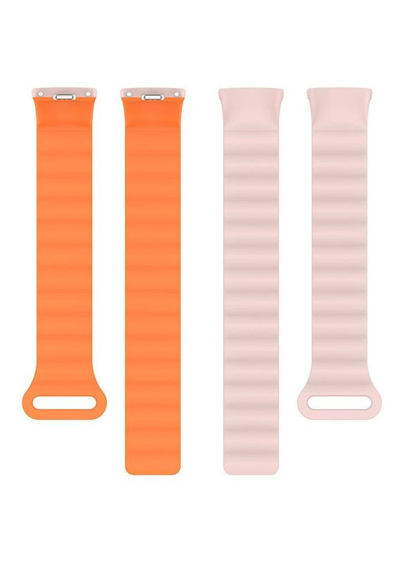 Ремінець Dual color Magnetic для Xiaomi Mi Band 9/8/10 Світло рожевий Epik (372163131)