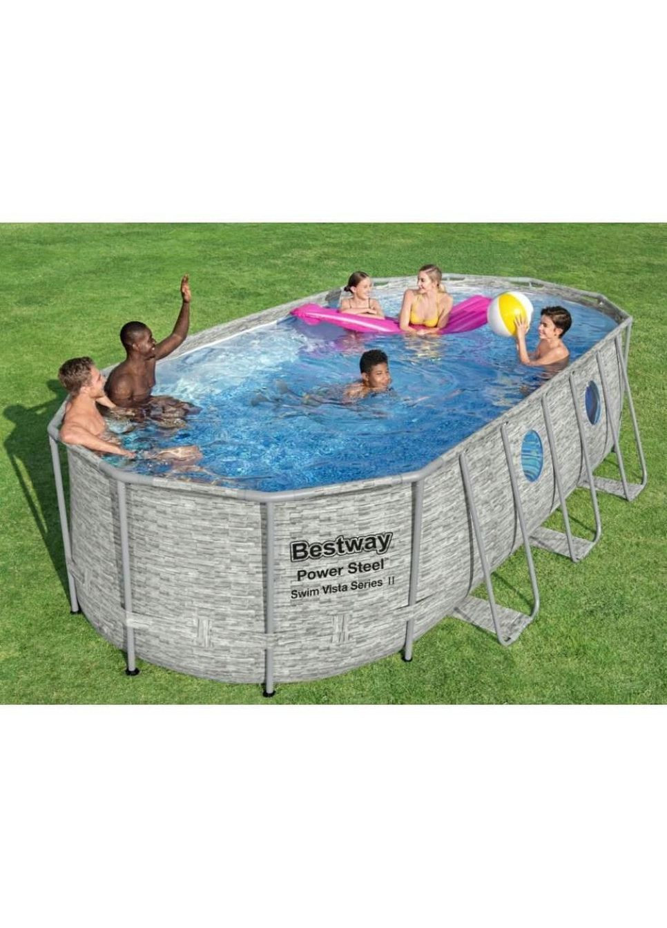 Каркасний басейн 549 x 274 x 122 см 56716 Rattan Frame Pools Bestway (342105996)