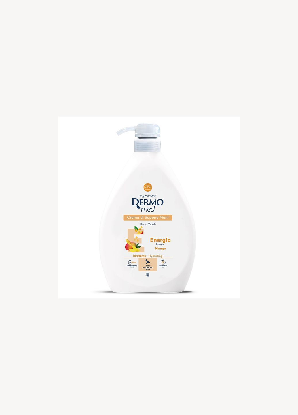 Гель для душу з екстрактом манго та гіалуроновою кислотою Shower Gel Energia Mango 1л Dermomed (328905783)