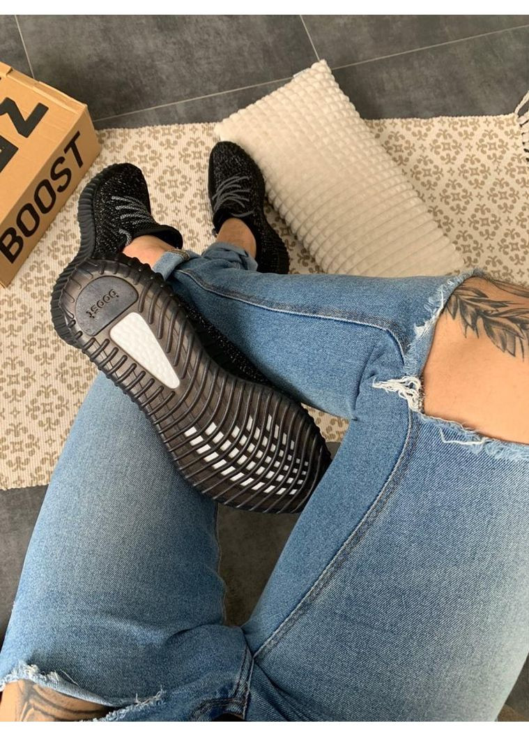 КРОСІВКИ ЖІНОЧІ ADIDAS YEEZY BOOST 350 V2 BLACK STATIC АДІДАС ІЗІ БУСТ No Brand чорні демісезони (367174817)