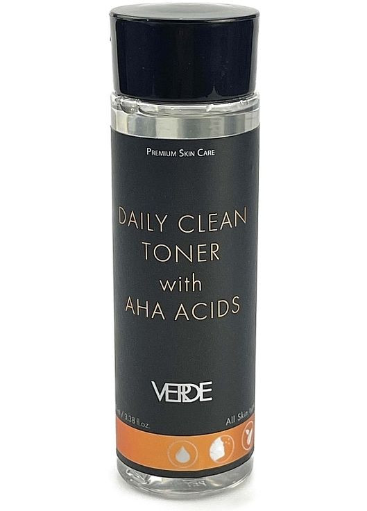 Тоник с АНА кислотами для лица Daily Clean Toner 100ml (1279168-139878) Verde (368611915)
