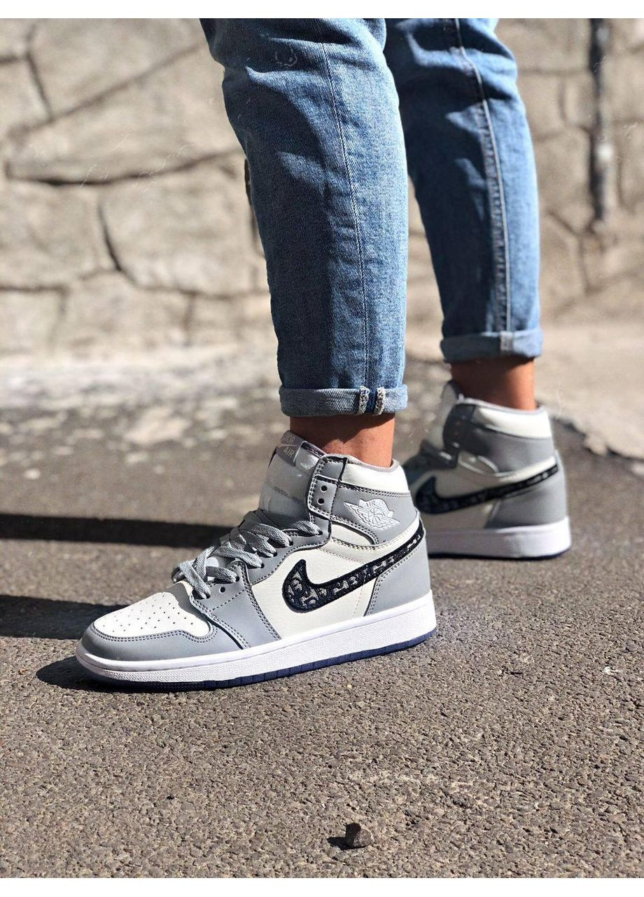 КРОСІВКИ ЖІНОЧІ NIKE AIR JORDAN 1 RETRO HIGH X DIOR НАЙК АІР ДЖОРДАН No Brand білі демісезони (368859755)