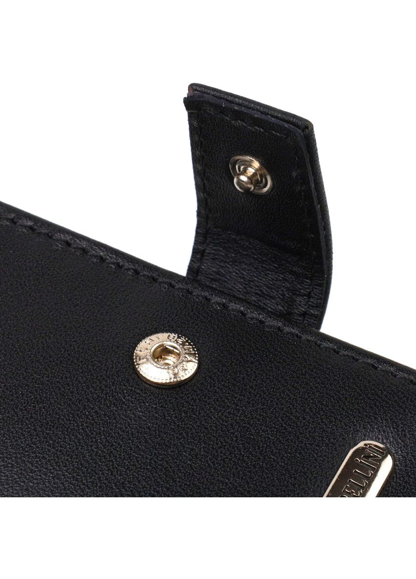 Класичне портмоне для чоловіків з натуральної гладкої шкіри 21882 Чорне Canpellini (331907007)