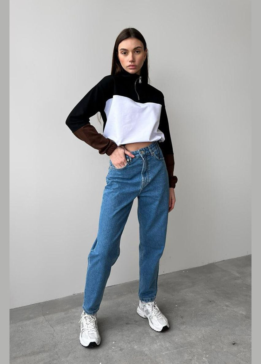 Коричневый свитшот женский - space, коричневый Reload однотонный (285795001)