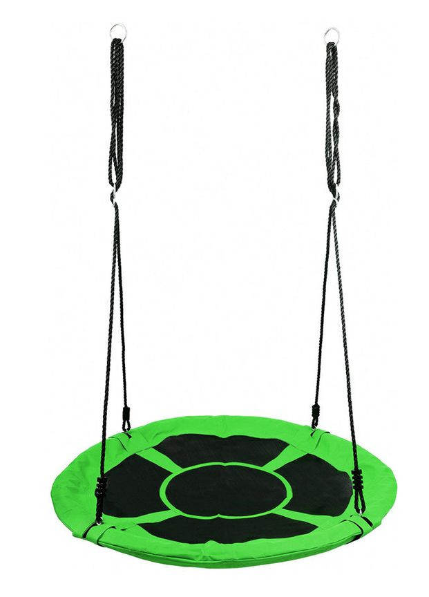 Садова гойдалка гніздо підвісна Light green кругла для дітей 110 см Funfit (364488119)