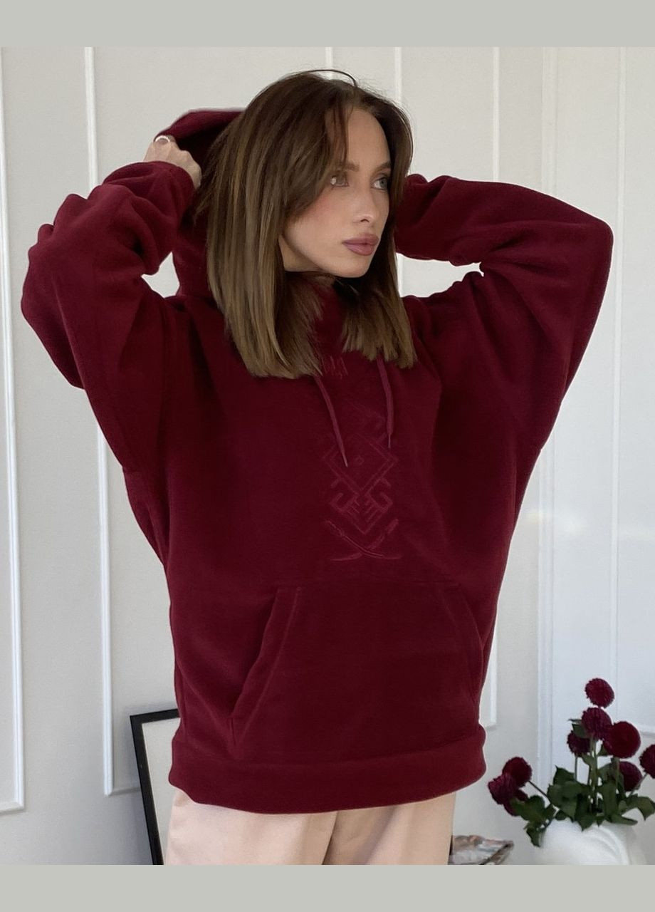 Худи унисекс Кен флис желтый с вышивкой Орнамент 4PROFI (306621805)