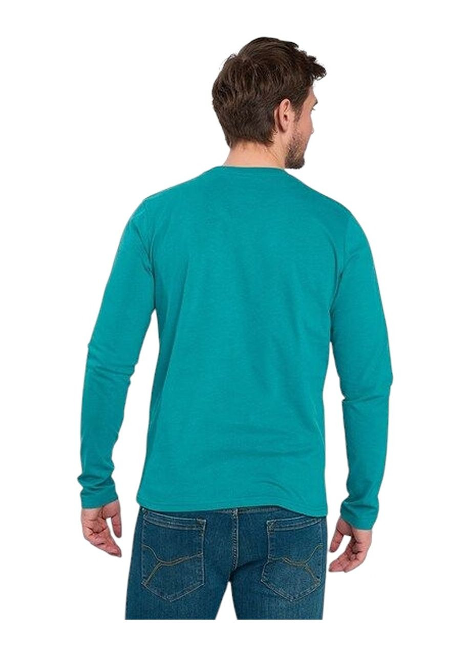 Голубой лонгслив TIMEOUT