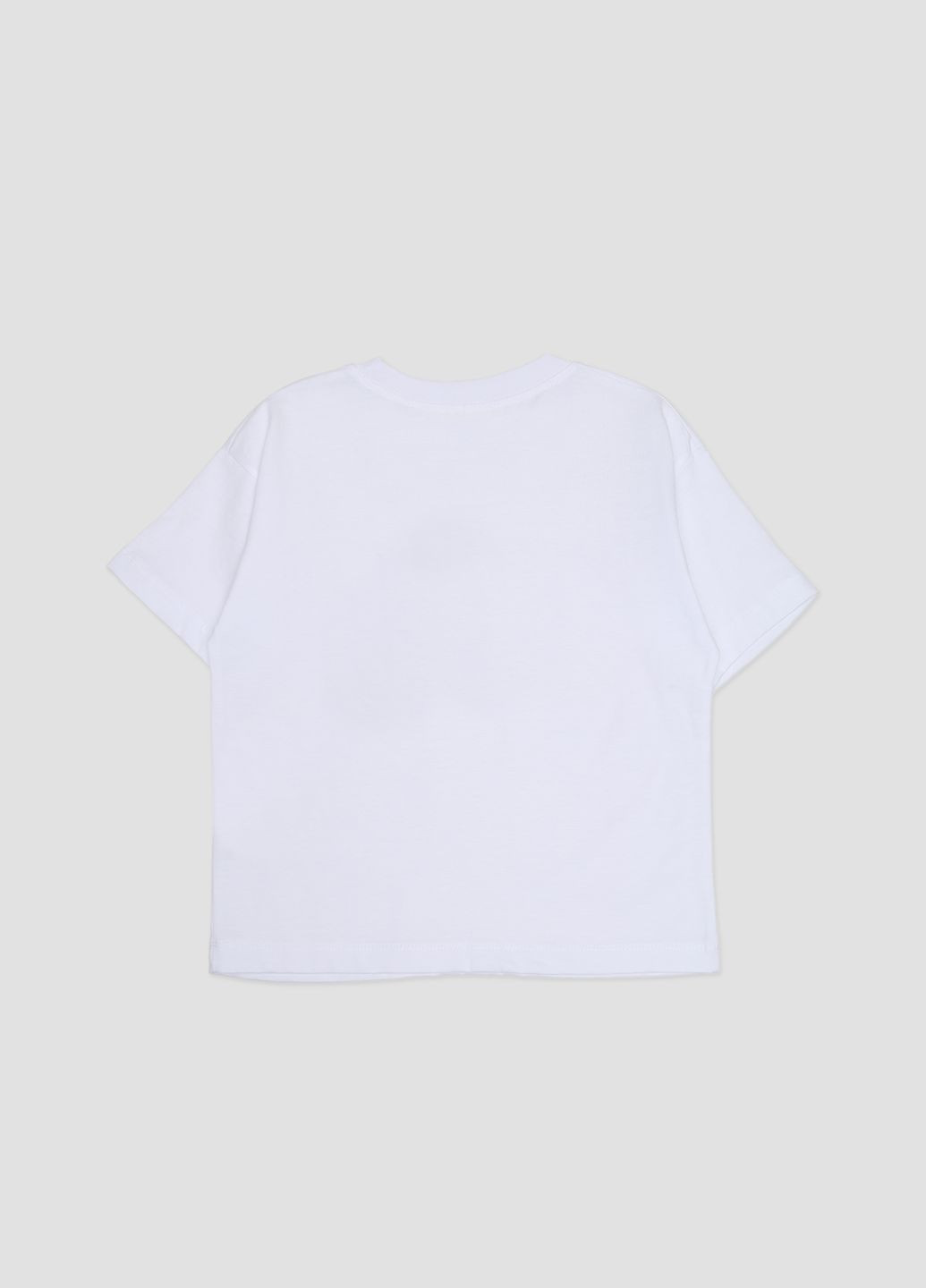 Белая летняя футболка с коротким рукавом для девочки цвет белый цб-00273358 Yuki