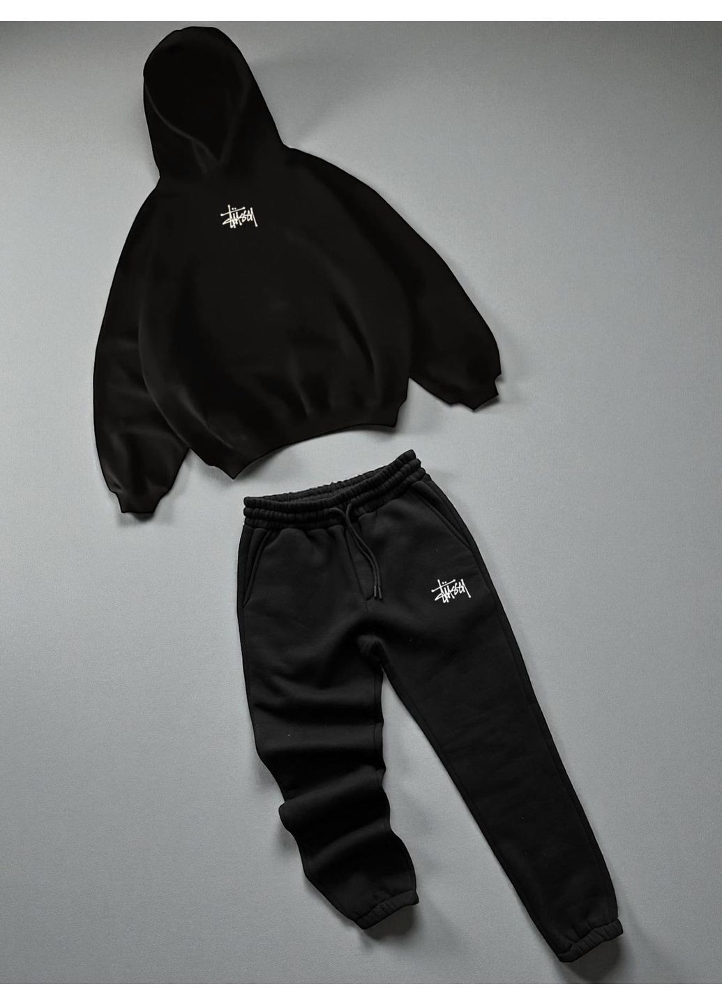 Чоловічий спортивний костюм зимній Stussy чорний No Brand (368848788)