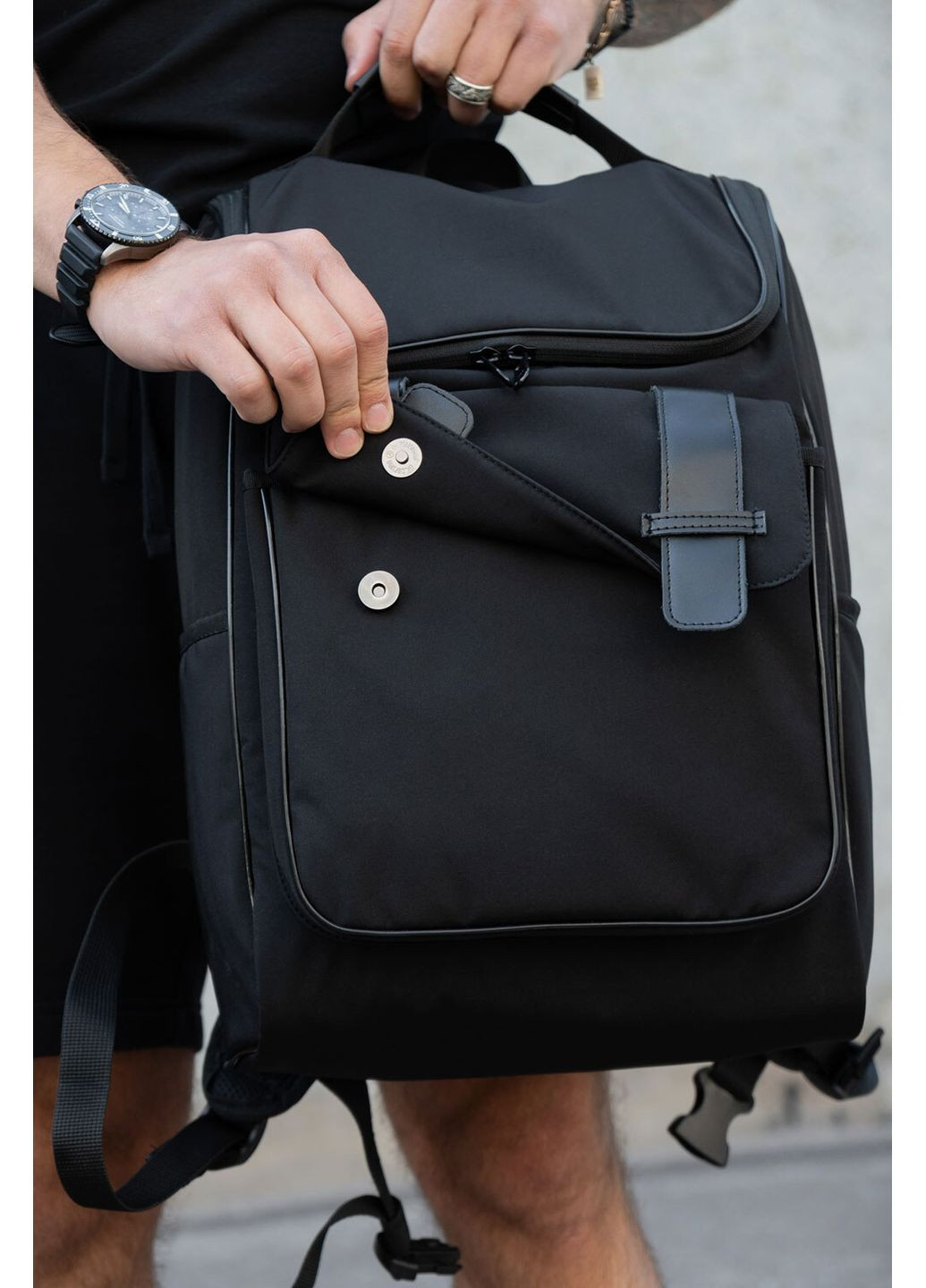 Мужской Городской Молодежный Рюкзак ELIOT Нейлон Для Ноутбука Black Without (360641717)