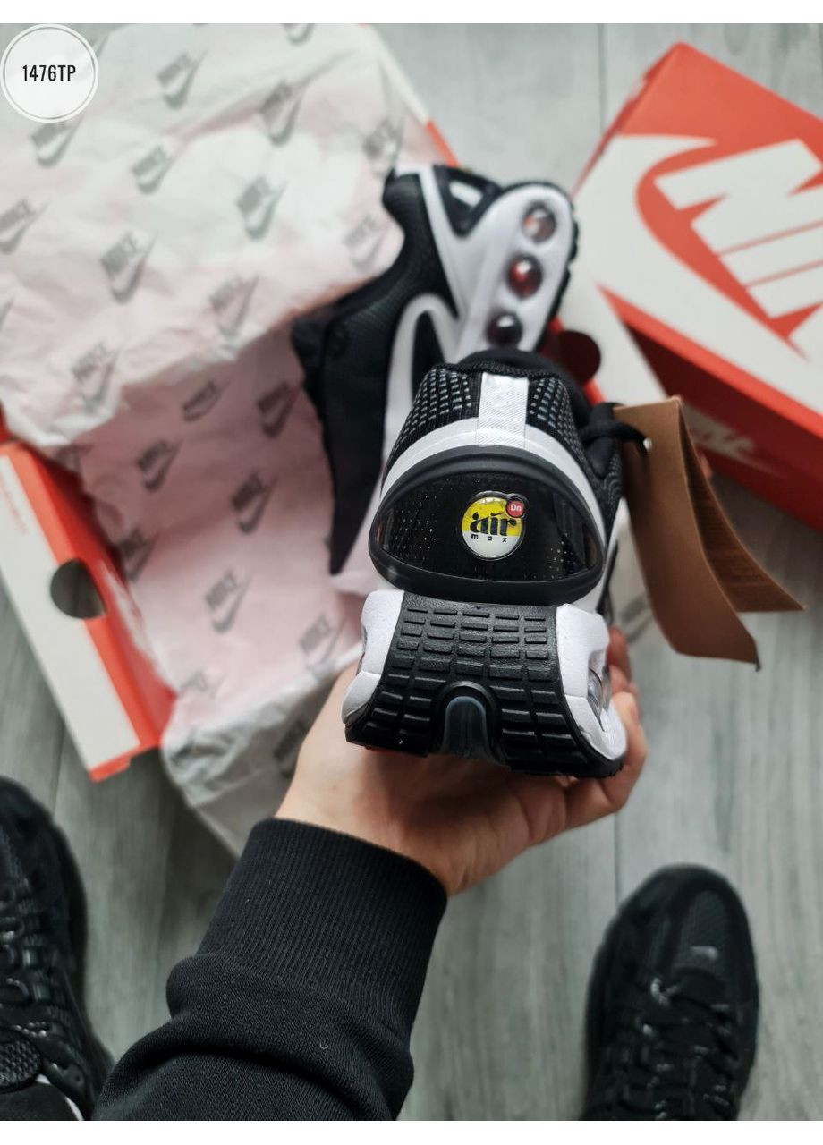 Черные демисезонные кроссовки мужские nike air max dn black / white найк аир макс дн No Brand