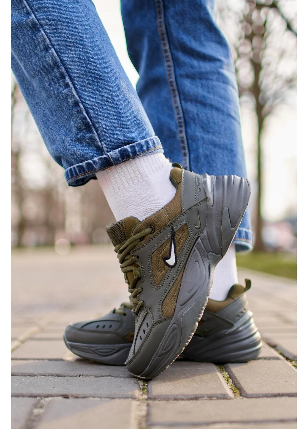 Зеленые летние кроссовки nike m2k tekno green 2.0 найк м2к текно No Brand