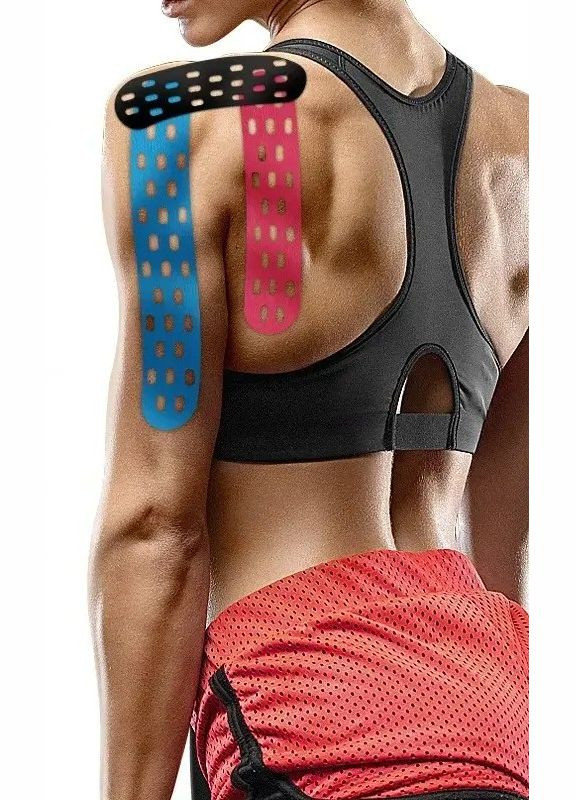 Водонепроникна Кінезіологічна Стрічка M192 для Зняття Болю та Стрессу у Суглобах і М'язах Тіла Синя 1шт (5024476) ToeLab (315137334)