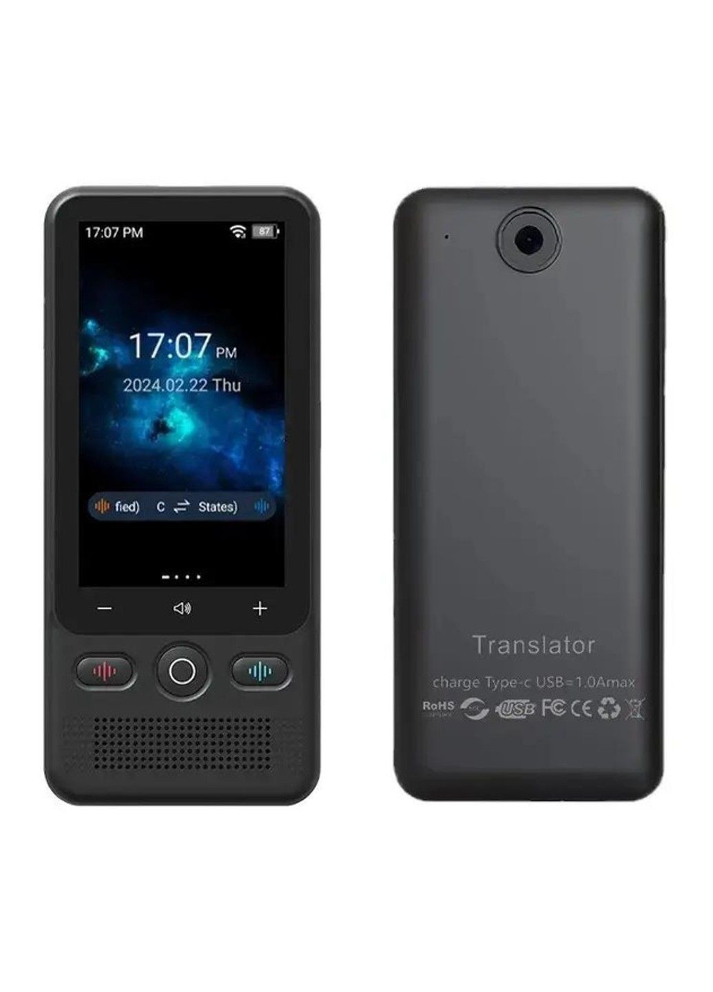 Голосовий перекладач AI Translator T18 Wi-Fi Bluetooth (138 мов) 1400 мАг No Brand (332636415)