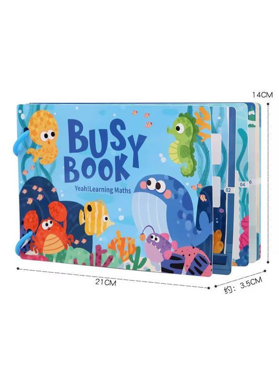 Busy Book Навчаємось граючись "Морська математика" (формат А5, з липучками) No Brand (371796734)