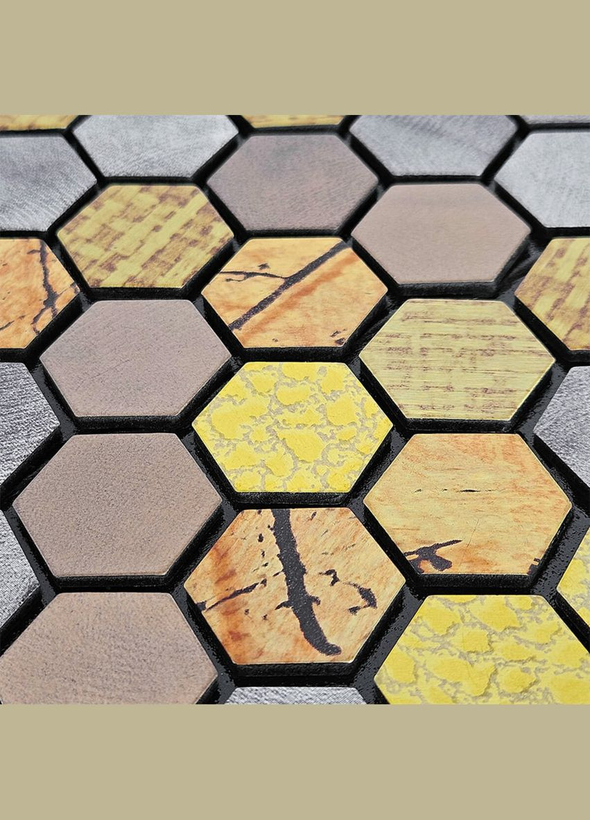 Самоклеюча алюмінієва плитка 300х300х3мм Луска SW-00001931 Sticker Wall (327089055)