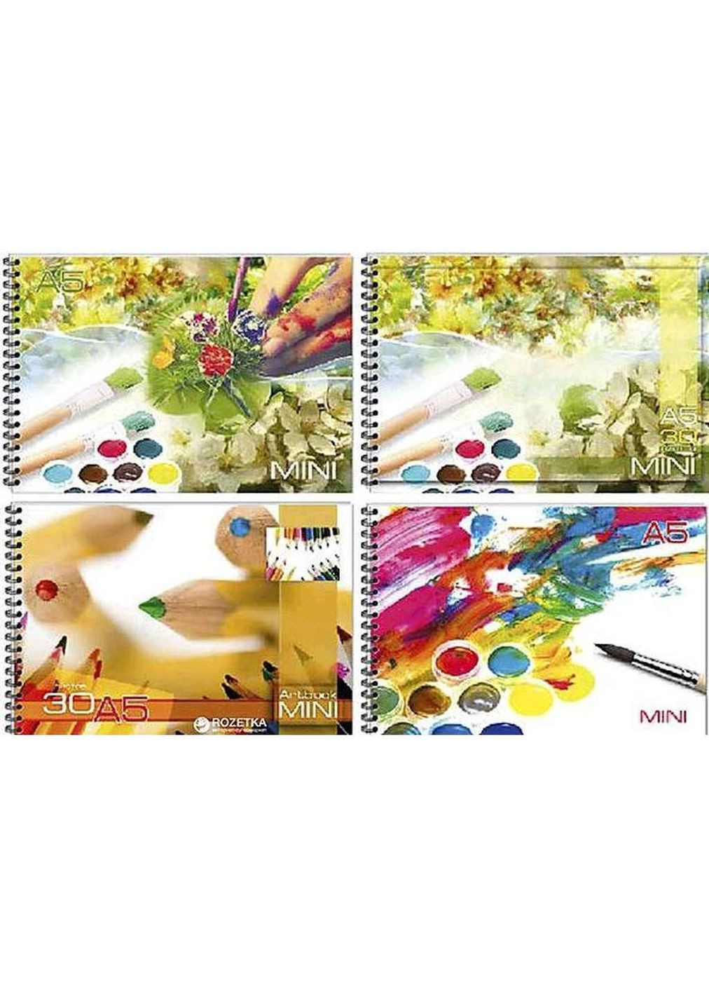 Альбом для малювання 30арк. на спір. ТВЕРД. ПІДКЛ 120 г/м A5, АА5430 Офорт (346394022)