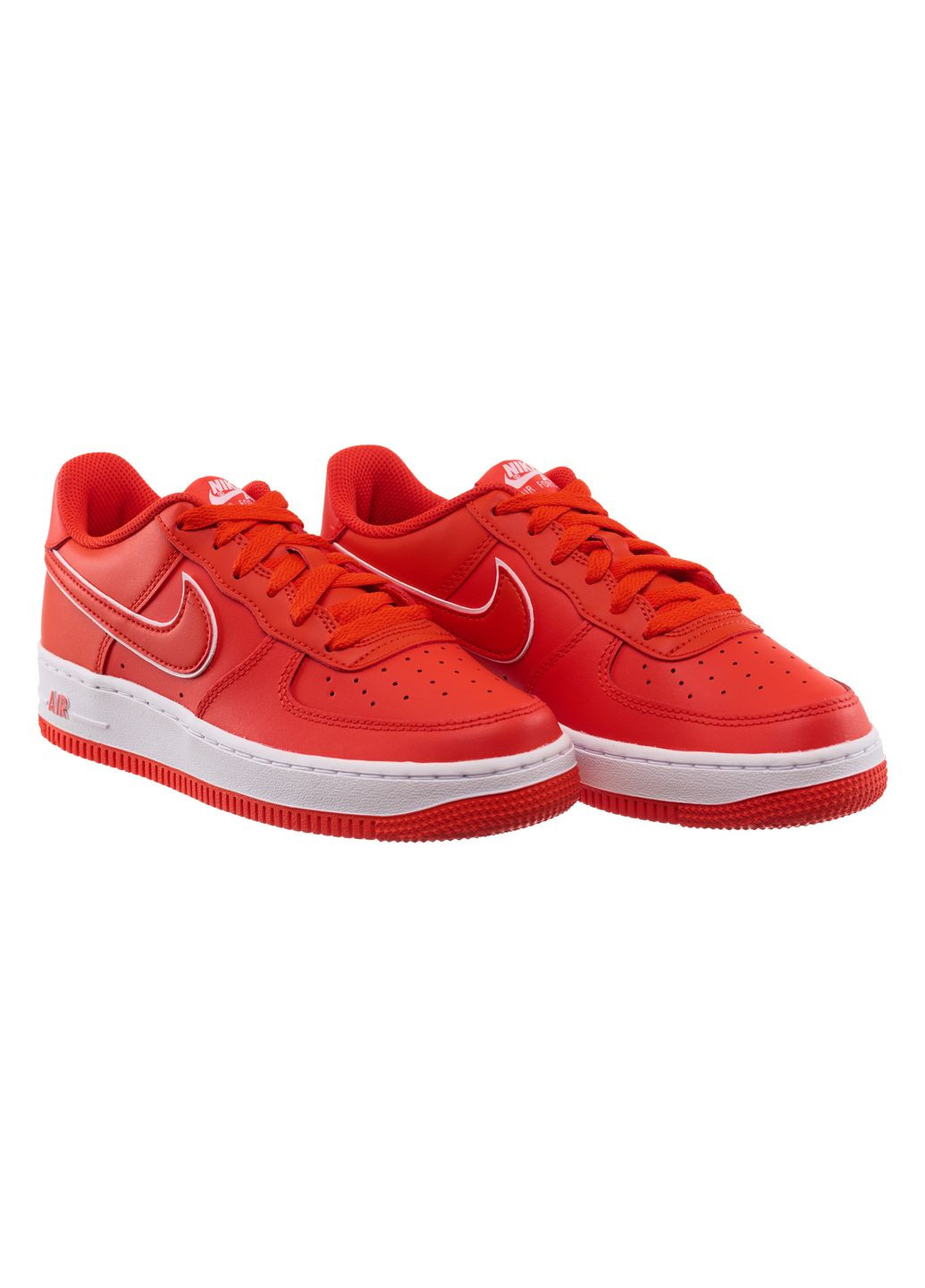 Красные демисезонные кроссовки подростковые air force 1 (gs) (dx5805-600) Nike
