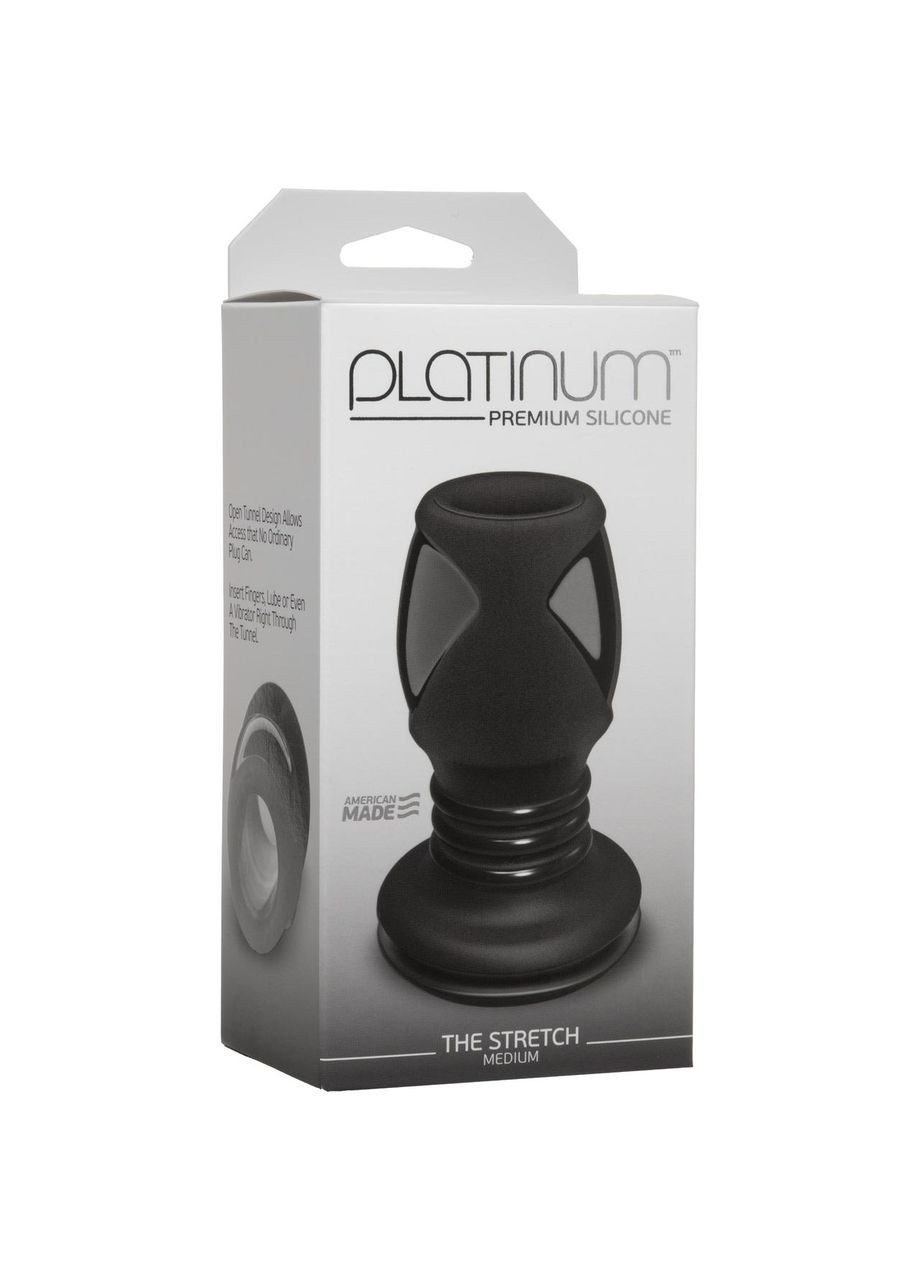 Анальний тунель Platinum Premium Silicone — The Stretch — Medium — Black Doc Johnson (293959542)