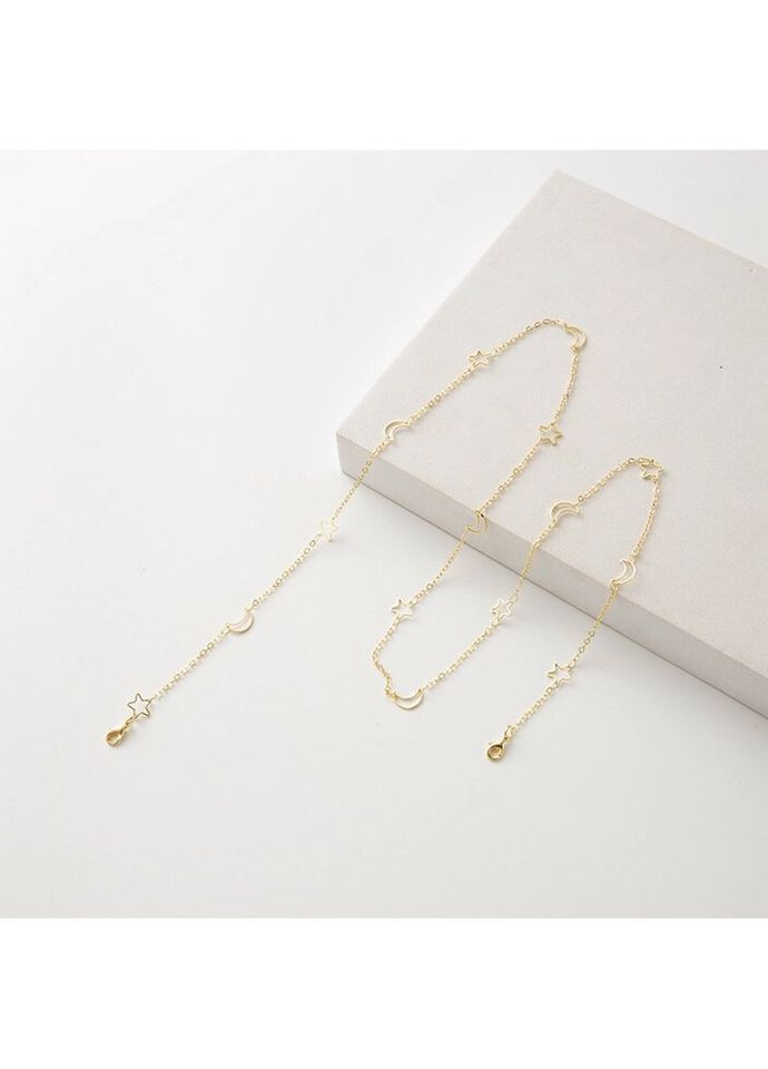 Ланцюжок для окулярів Зірки та місяць 9588 75 см світло-золотистий Fashion (302506561)