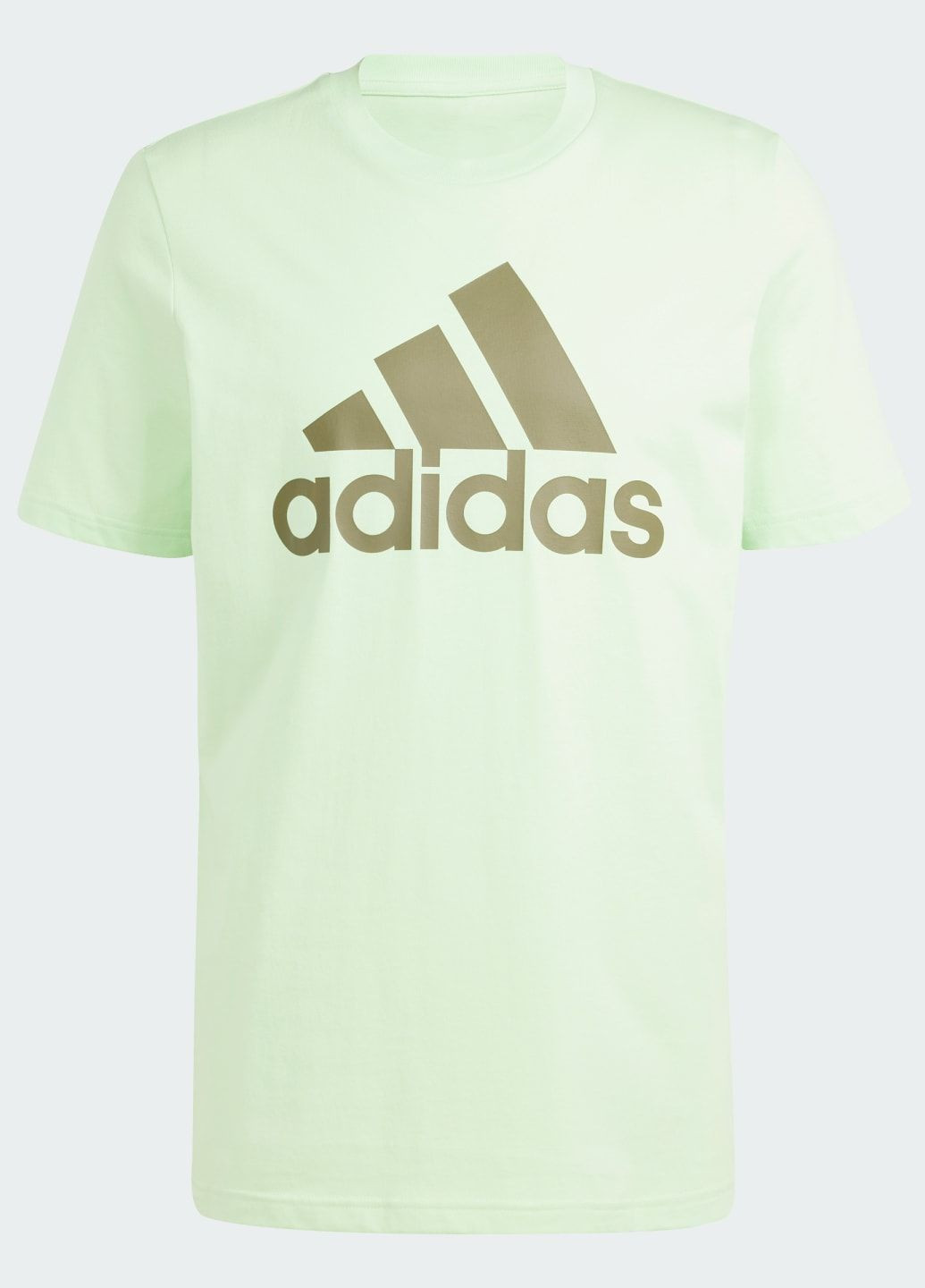 Зелена футболка essentials single jersey big logo adidas