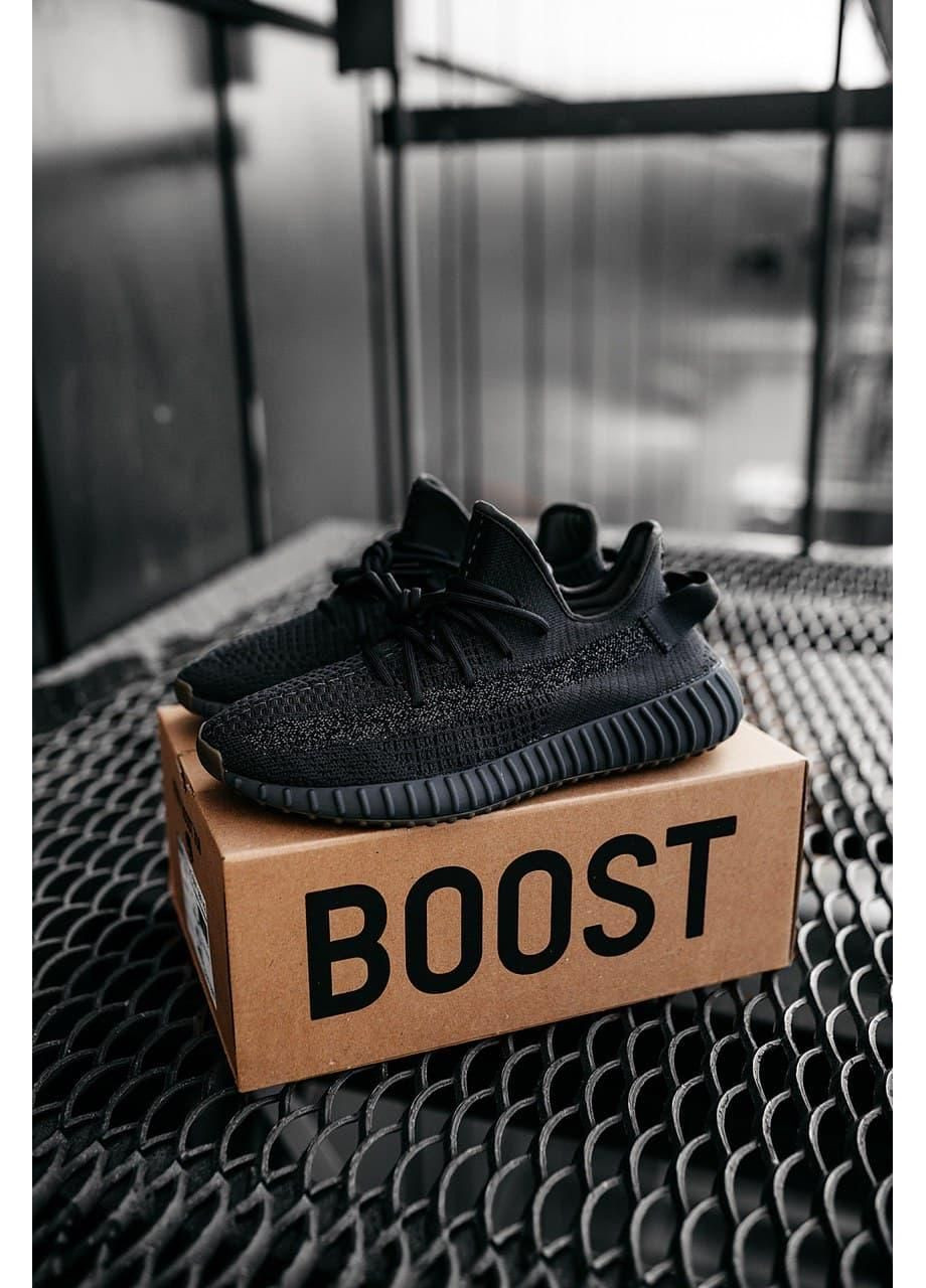 КРОСІВКИ ЖІНОЧІ ADIDAS YEEZY BOOST 350 BLACK CINDER АДІДАС ІЗІ БУСТ No Brand чорні демісезони (368887889)