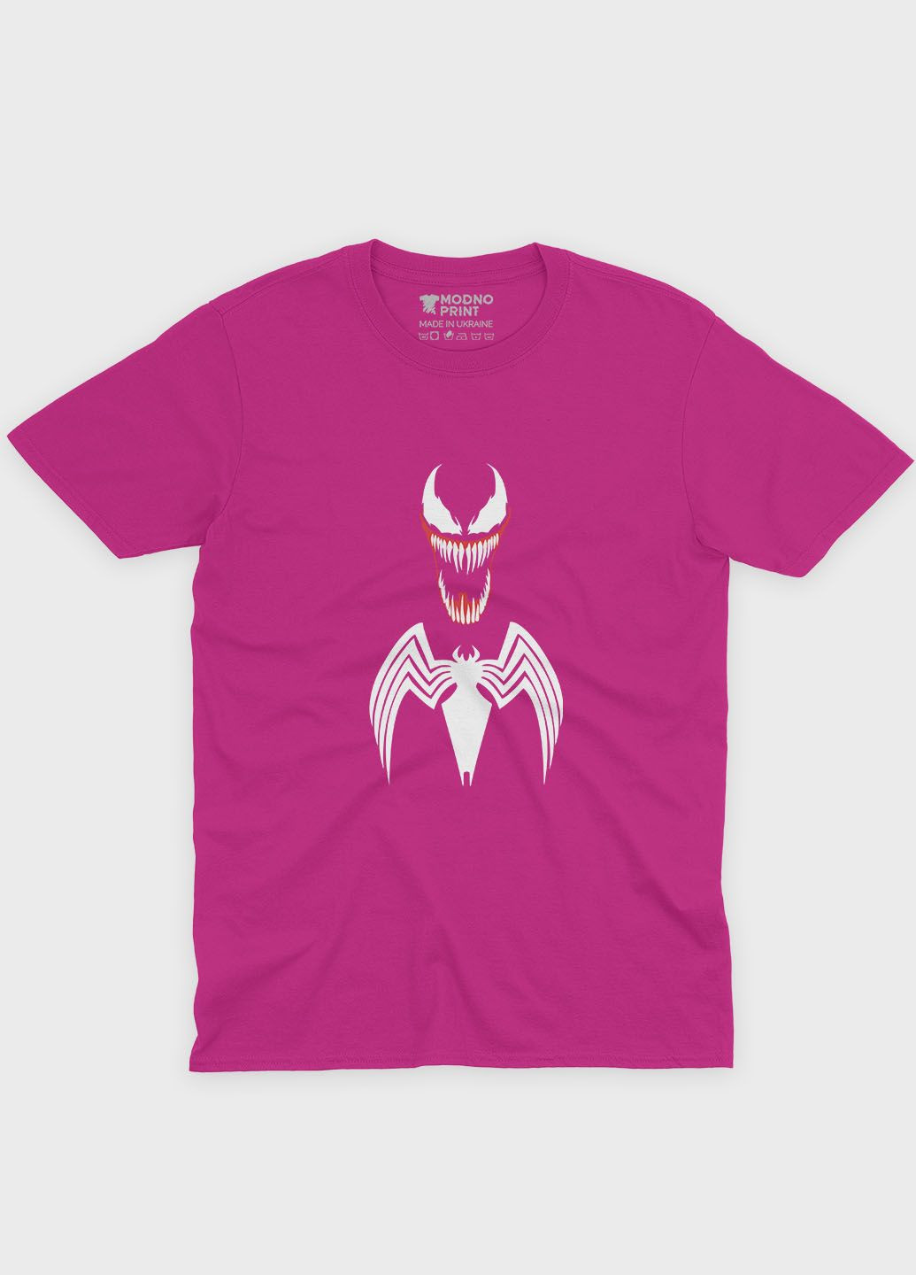 Розовая демисезонная футболка для девочки с принтом супервора - веном (ts001-1-fuxj-006-013-008-g) Modno