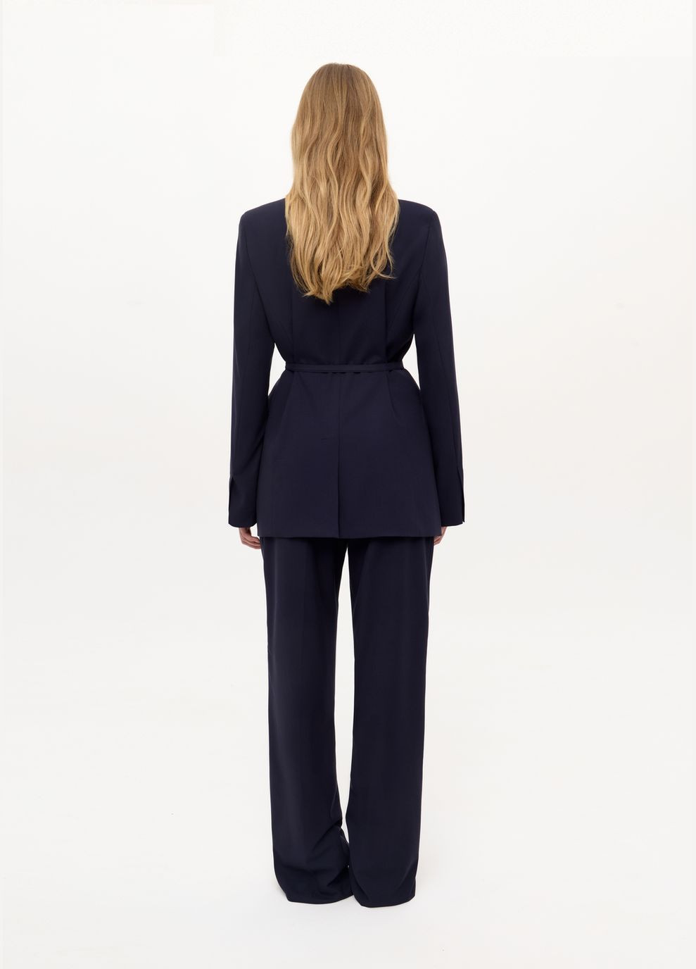 Голубой женский двухбортный пиджак голубой 785 Papaya - всесезон