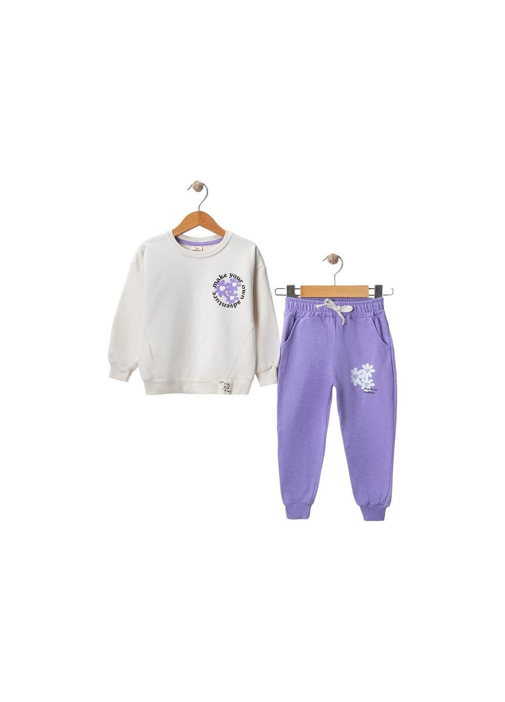 Комбінований дитячий костюм, білий/ліловий (бузковий), на 3,4,5,6 років Kids