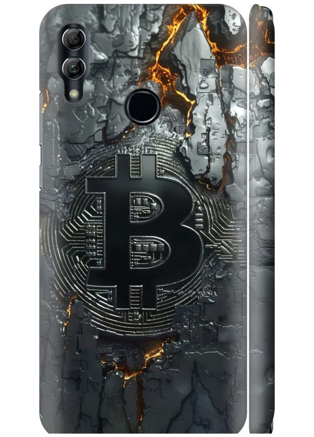 3D пластиковый матовый чехол 'Раскаленный биткойн' для Endorphone Huawei Honor 10 Lite (289716502)