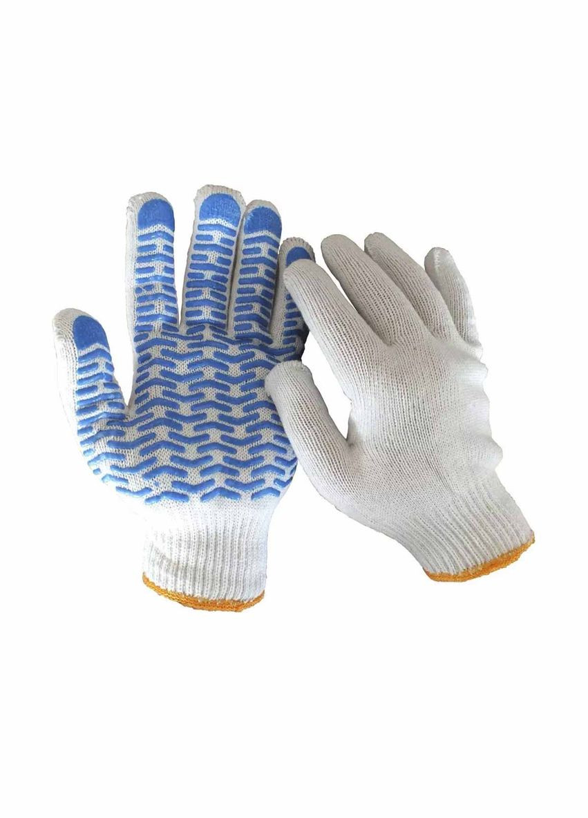 Рукавички ХБ натур., синя "хвиля" з підв.(WE2121H) Werk (305056123)