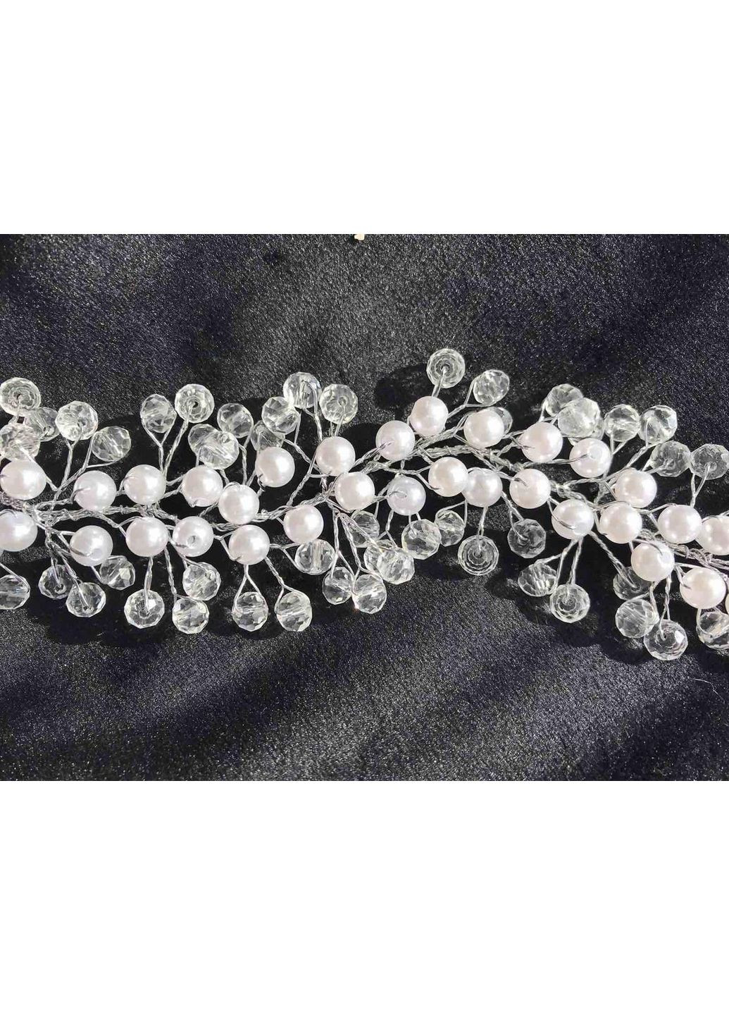 Украшение ручной работы в прическу свадебное, вечернее "Жемчуг и кристаллы" No Brand (369162952)