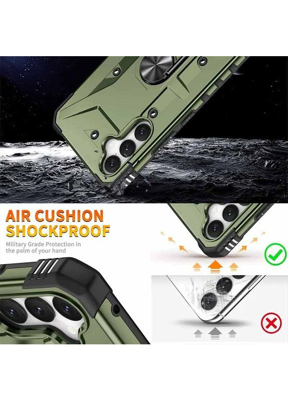 Ударостійкий чохол Pathfinder Ring для Samsung Galaxy A14 4G/5G Зелений Epik (372499674)