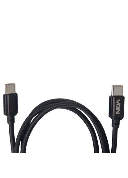 Кабель CC-1502C Type C - Type C 60W 1m, Black (быстрая зарядка/передача данных) VOIN (393559676)