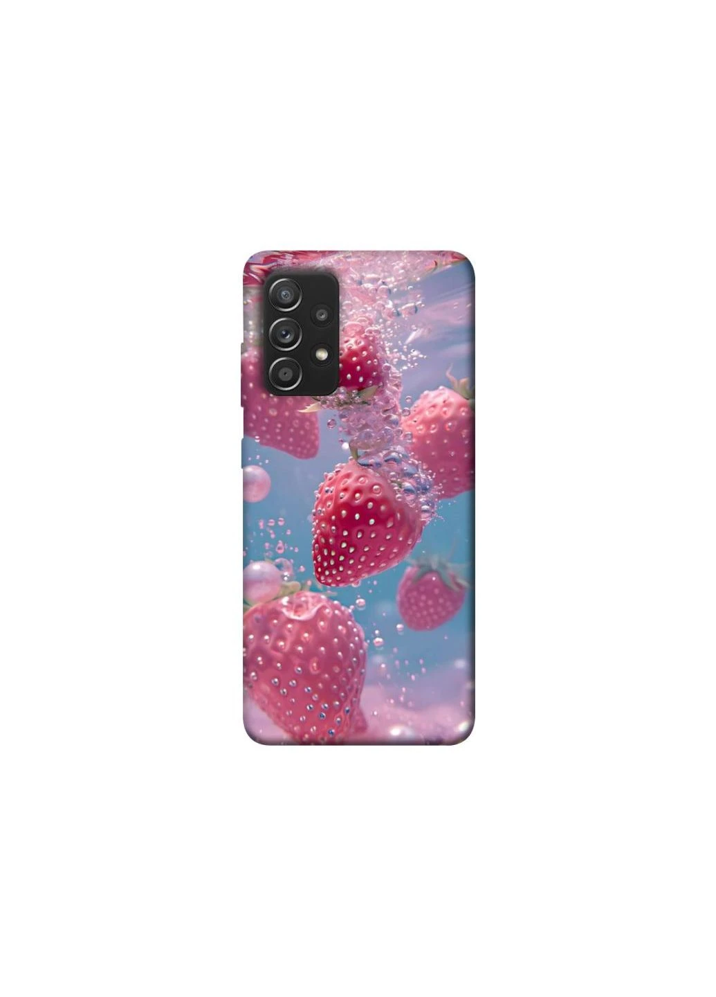 Чехол на Samsung Galaxy A52 4G / A52 5G Клубника в воде Frontalka (354689440)