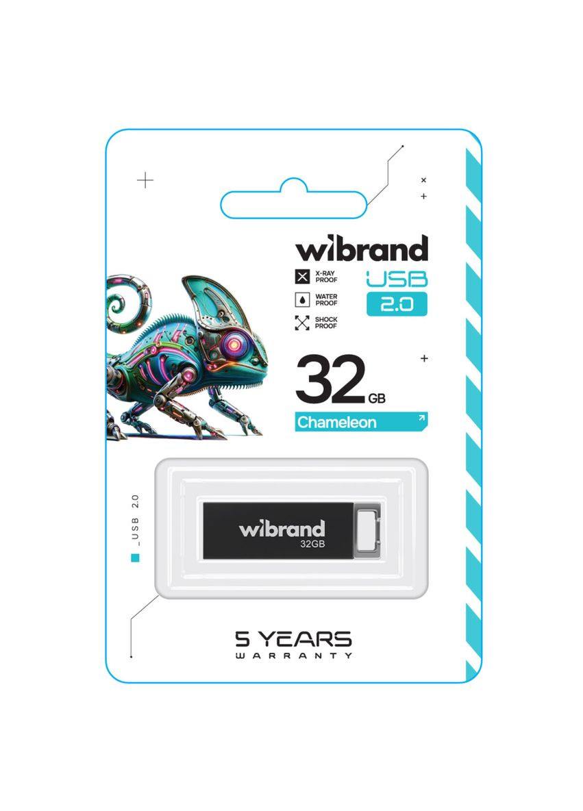 Флеш-накопитель USB 2.0 32Gb Black (WI2.0/CH32U6B) Wibrand Chameleon (324067030)