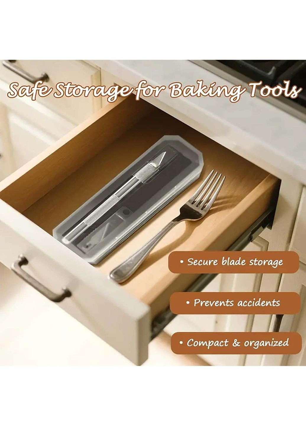 Пекарскрий нож для художественного надрезания теста для хлеба, багета и сдобы хлеборез с 10 сменными лезвиями в футляре Kitchen Master (365549392)